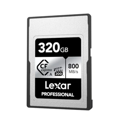 Bild av Lexar Professional SILVER Series CFexpress Type A Kort 320GB, CFe Upp till 800MB/s Läs, VPG200, 8K Video CF Kort, Minneskort Kompatibelt med Sony Alpha och FX kameror (LCAEXSL320G RNENG)