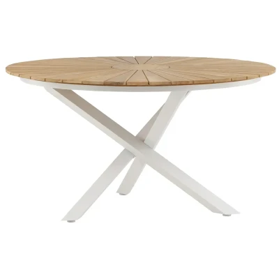 Bild av Venture Design, Mexico Matbord Ø140 cm Vit/Teak