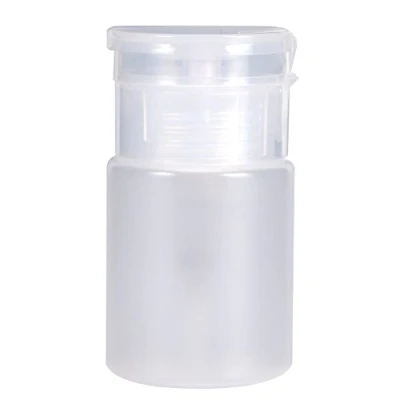 Bild av Nageldispenserflaska, rengöringspump, tom plastflaska för flytande nagellacksborttagare klar flaska 60 ml (vit)