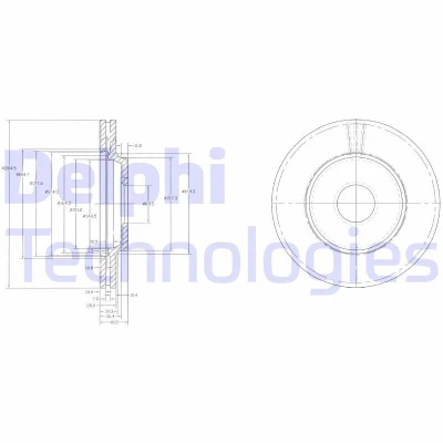 Bild av DELPHI BG2419 Disque de frein 280 24 4 ventilé huilé non traité sans roulement roue, bague ABS SAAB: 900 I Combi Coupe, Cabriolet