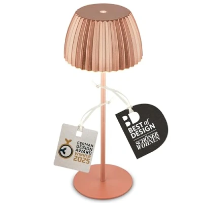 Bild av Briloner LED bordslampa Brilo unplugged Riffle, kopparfärgad