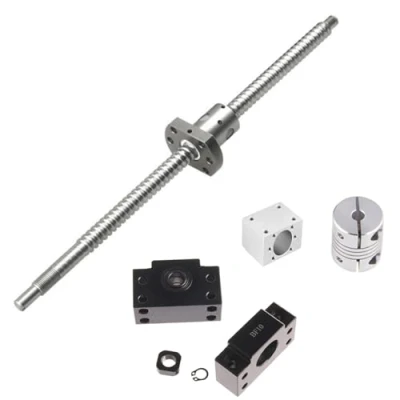 Bild av GooEquip SFU1204/SFU1605 kulskruv 300 mm/400 mm/500 mm/600 mm/1 000 500 mm gängspindel i rostfritt stål kulomloppsspindel med BK10/BF10 stöd, moderhus och kopplingssats CNC delar