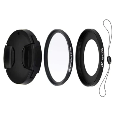 Bild av JJC 4 delad linssats för Sony RX100VA, RX100V, RX100IV, RX100III, RX100II, RX100 inkluderar 52 mm filteradapter, UV filter, linsskydd och