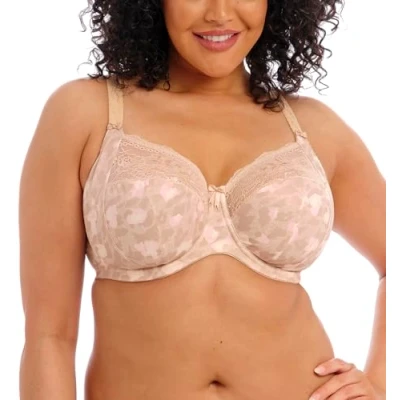 Bild av ELOMI Morgan bandad underwire stretch spetsbehå med full täckning, ogenomskinlig, Mandel rostad, 95E