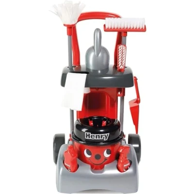 Bild av Casdon Henry Deluxe Cleaning Trolley, Realistic Toy Trolley For Children Aged 3+, Includes Several Tools Thorough Days!