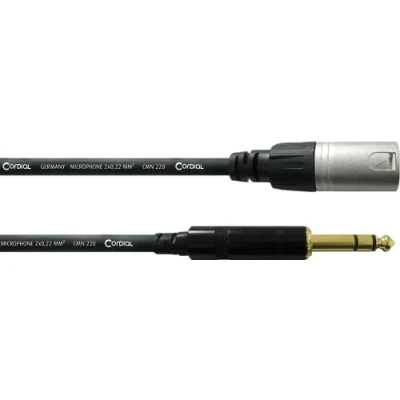 Bild av Cordial CFM 6 MV symmetrisk kontakt anslutningskabel XLR hane/uttag 6,3 mm stereolängd m