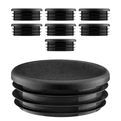 Bild av EMFA Lamellär Plugg runt 45 mm Svart,8 stycken, för rör Rund Stålrör mm, Plastplugg 4,5 cm