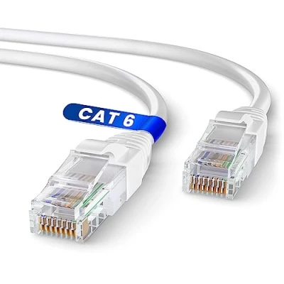 Bild av Mr. Tronic Ethernet Nätverkskabel Patchkabel CAT6, AWG24, CCA, UTP, RJ45 (100 Meter, Vitt)