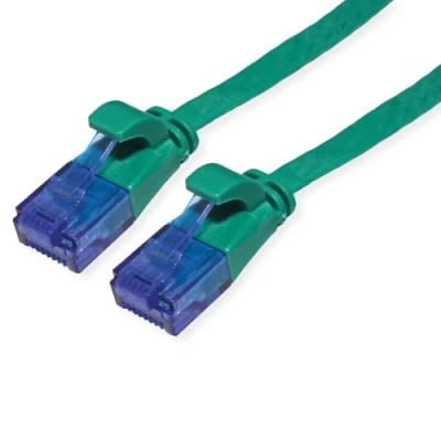 Bild av VALUE Patchkabel Kat.6A (klass EA) UTP, extra platt, grön, 1,5 m