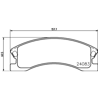 Bild av HELLA 8DB 355 011 541 Jeu de plaquettes frein avec indicateur d&#039;usure JEEP: GRAND CHEROKEE 2
