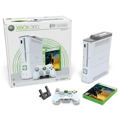 Bild av MEGA Microsoft byggsats med samlarobjekt, Xbox 360 modellkopia i 1342 delar, handkontroll och LED lampor, bygg utställningsleksak för vuxna samlare, HWW15