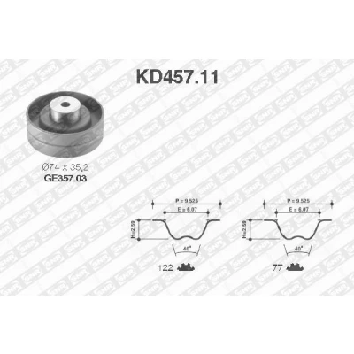 Bild av SNR KD457.11 Kit de distribution 122 VOLKSWAGEN: Transporter 4 Bus,