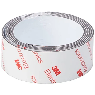 Bild av FerroFlex® 25 mm bred 3 m självhäftande och glansig vit järnremsa för väggar, kontor, hem att skapa omedelbara ytor magneter kommer attrahera till 1 meter längd