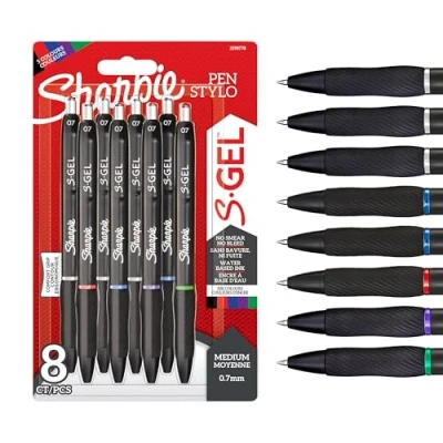 Bild av Sharpie S Gel Gelpennor Mediumspets (0,7 mm) Blandade färger 8 stycken