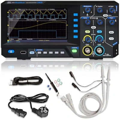 Bild av PeakTech 1401, digitalt minne oscilloskop, 2 kanaler, 10 MHz, 100 MS/s, USB gränssnitt, PC programvara, P svart