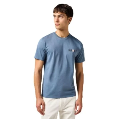 Bild av Wrangler Short Sleeve Small Graphic Regular FIT Tshirt med print, Storlek: Large, Dusty blue