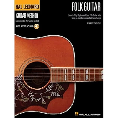 Bild av Folk Guitar guitare +cd: Learn to Play Rhythm and Lead with Step By Lessons 20 Great Songs