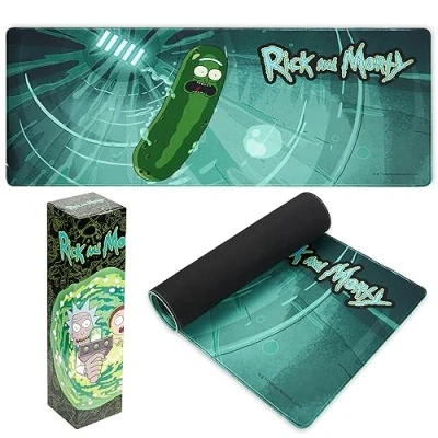 Bild av RICK and MORTY Desk Mat stor musmatta 80 x 36 cm Protector PC Laptop Keyboard Mouse Gamer Presents, En storlek, Mörkgrön
