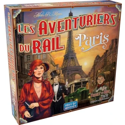 Bild av the Adventures of RAIL: Paris Crazy Years Brädspel och strategi för barn från 8 år 2 till 4 spelare 10 15 min oberoende kompakt version på svenska Days Wonder