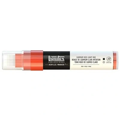 Bild av Liquitex 4610510 Professional Paint akrylfärger märkpenna för ritning, målning på papper, duk, textilier, bred spets, linjebredd 8 15 mm kadmium röd ljus imit.