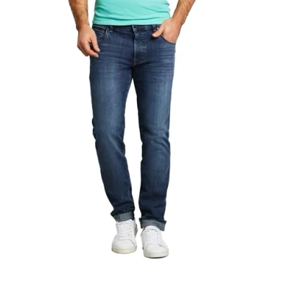 Bild av Bugatti herr jeans flexcity stretch byxor hög rörelsefrihet jeansbyxor formstabila, blå sten, 32W x 32L