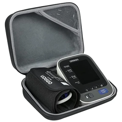 Bild av co2CREA hård förvaringsväska bärväska för Omron X2 X3 X4 smart överarm blodtrycksmätare och komfortmanschett (endast fodral, utan blodmonitor i den, Svart, Carrying Case for Basic, Modern