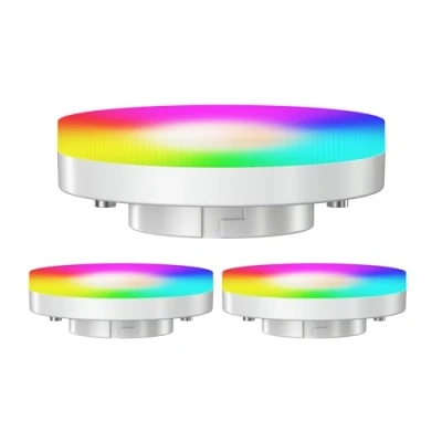 Bild av ledscom.de 3 st GX53 LED RGB lampor, varmvit kallvit (2900 6100 K), 6,6 W, 670lm, 107, Smart Home, WLAN, Alexa, matt