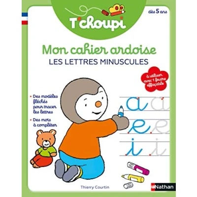 Bild av T&#039;choupi mon cahier ardoise effaçable Pour s&#039;entraîner à tracer les lettres minuscules, avec des modèles fléchés et mots compléter Dès 5 ans