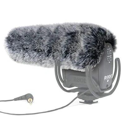 Bild av YOUSHARES mikrofon lurvig vindruta utomhus vindskydd muff päls anpassad passform för Rode VideoMic Pro kameramikrofon