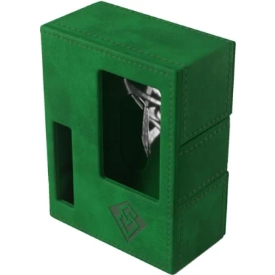 Bild av Gamegenic Arkham skräck utredare Deck Tome premium däckbox för skräck: Kortspelet, har ett fullständigt utredningsdäck, Rogue grön färg, gjord