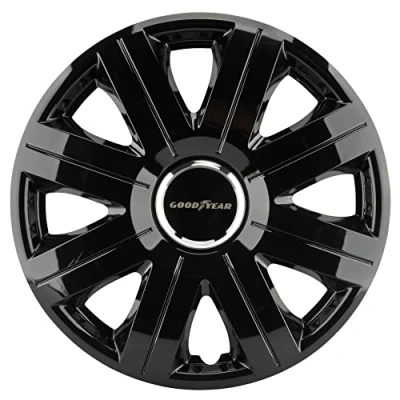 Bild av Goodyear 75507 hjulöverdrag klämma 15 tum, svart/silver, set med 4