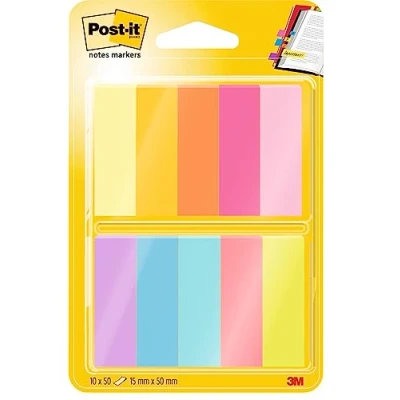 Bild av Post it 670 10AB Självhäftande Sidmarkörer av Papper, Flerfärgad, 10 x 50 Ark