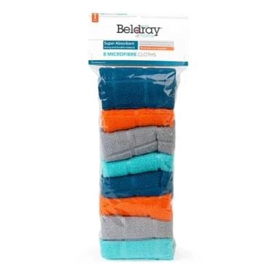 Bild av Beldray LA066374EU mikrofiber rengöring dammkläder, paket med 8, blandade färger