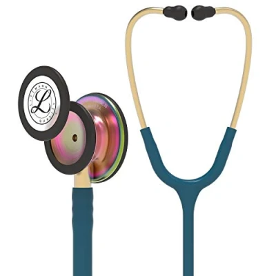 Bild av 3M Littmann Classic III Övervakningsstetoskop, regnbågsfinish, karibienblå slang, 67,5 cm, 5807