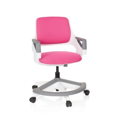 Bild av hjh OFFICE 640480 Snurrstol för Barn KID FLEX och ungdomsstol som växer med barnet, Praktiska fotstöd justerbara i höjdled, halvrunda, Snyggt, inställbart ergonomiskt ryggstöd