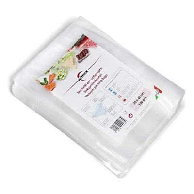 Bild av Wimex 100 vakuumpåsar 30 x 40 cm (40 mt) BPA fri sous vide lämplig stabil svetssöm för alla balkar vakuumtätare vakuumrullar Tillverkad i Italien