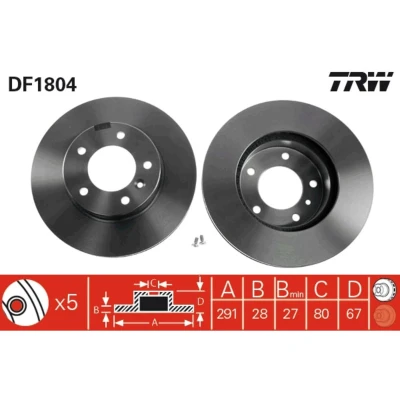 Bild av Bromsskiva TRW DF1804