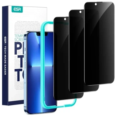Bild av ESR för iPhone 14 Plus/iPhone 13 Pro Max skärmskydd i härdat glas, anti spionhärdat glas skärmskydd, mikroböjda kanter, fodralvänligt, 3 pack