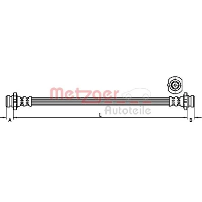 Bild av METZGER 4111272 Flexible De Frein 397 M10x1 DF NISSAN: NP300 Navara Pick up
