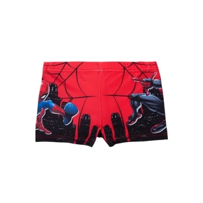 Bild av Marvel Spiderman badbyxor för pojkar barn simbyxor, badkläder, byxor, röda, röd, 98/104 cm