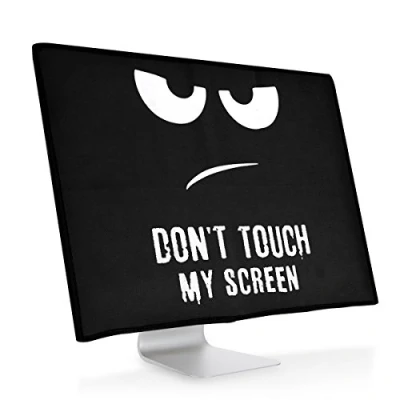 Bild av kwmobile Datorskärmsskydd kompatibelt med 3132 tums skärm Don&#039;t Touch My Screen vit/svart