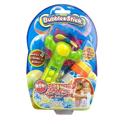 Bild av alldoro 4694 Bubble Fun tvålbubbelpistol med 59 ml tvålvatten, elektrisk såpbubblor maskin 4 öppningar, pistol propeller ca. 22 x 7 15 cm, för barn från 3 år, 2 vägs sorterad