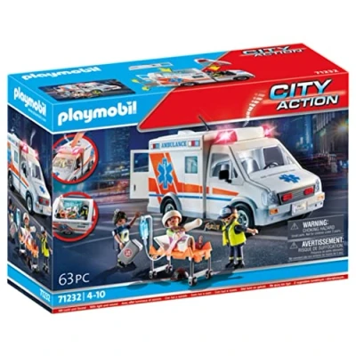 Bild av Playmobil City Action 71232 Ambulancia con Luz y Sonido Versión 2023