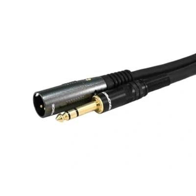 Bild av Monoprice 6ft guldpläterad Premier Series XLR hane till 1/4&quot; TRS 16AWG kabel