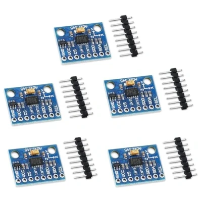 Bild av 5 stycken ADXL345 accelerometer 3 axlad GY 291 digital gravitationssensor modul accelerationsmodul acceleration lutning kompatibel med Arduino Raspberry Pi