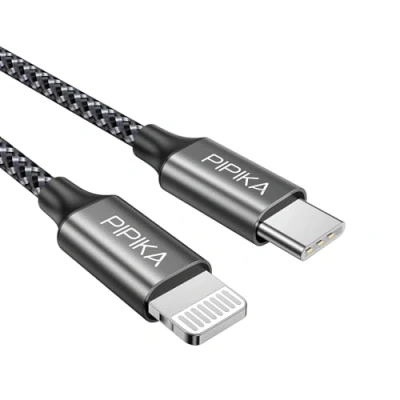 Bild av PIPIKA USB C till Lightning kabel, [1M] MFi certifierad strömförsörjning typ Apple laddningskabel Kompatibel med iPhone 13/13 Pro Max/12 Mini/12 Pro/11 Max/XS Max/XR/X/8/8 Plus