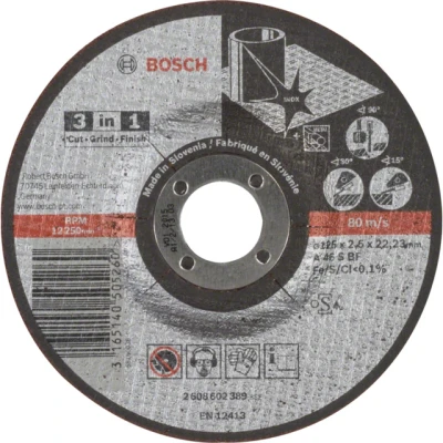 Bild av Bosch 3 i 1 kapskiva A 46 S BF, 125 mm, 2,5 mm