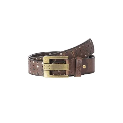 Bild av Red Bridge herrbälte läderbälte brett nitbälte cowboy western nitar RB9101, Brun (brun), 105 cm