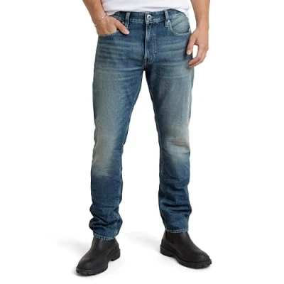 Bild av G STAR Mosa raka jeans för män, Blå (Antik Faded Lago Blue D23692 d434 g354), 27W / 32L