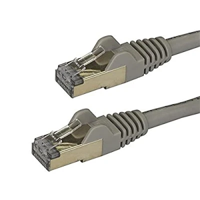 Bild av StarTech.com 1m Gray Cat6a / Cat 6a Shielded Ethernet patch cable 1 m grey Grå meter